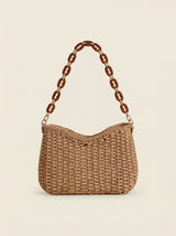 Colorful Woven Straw Shoulder Bag