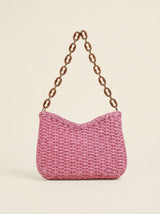Colorful Woven Straw Shoulder Bag