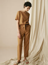 100% Linen Two-Piece Casual Linen Tracksuit COLLEEN