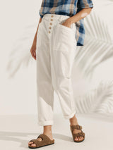 Linen Simple Button Fly Trousers HEIDI