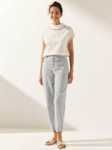 Linen Simple Button Fly Trousers HEIDI