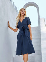 100% Linen Kimono Dress CELESTE