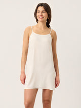 100% Cotton Adjustable-Strap A-Line Slip Mini Dress THEODORA