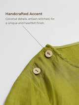 100% Linen Eyelet Short Sleeve Mini Dress LIA