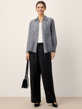 100% Linen Relaxed Drop Shoulder Pocket Shirt ASTER