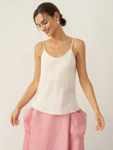 100% Linen Beaded Hem Camisole Bree