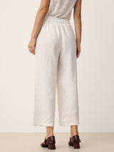 100% Linen Buttoned Split-Hem Pants ALINA