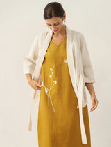 100% Linen Kimono Belted Blazer BRIA
