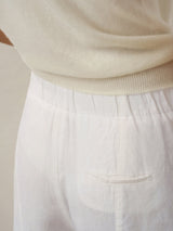 100% Linen Relaxed Fit Straight Leg Trousers KINSLEY