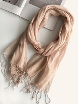 100% Linen Lightweight Solid Color Scarf BIANCA