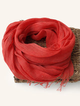 100% Linen Lightweight Solid Color Scarf BIANCA