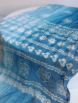 Artisanal 100% Linen Wax-Dyed Scarf