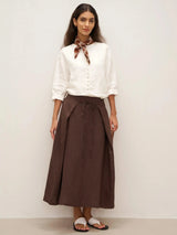 100% Linen Button-Front Drop Shoulder Shirt EASTER