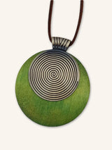 Vintage Wooden Rings Long Necklace