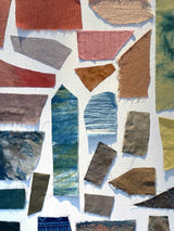 Persimmon Plant-Dyed Cotton Linen Silk Patchwork Kit (17 Swatches)