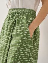 100% Linen Dot Skirt-Pants with Elastic Waist LUMI