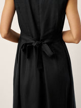 Linen-Lyocell V-Neck Sleeveless Maxi Dress WILLOW