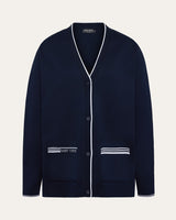 Double-Knit Button Performance Cotton Cardigan