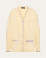 Double-Knit Button Performance Cotton Cardigan