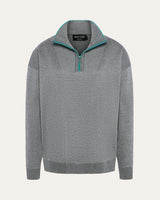 Double-Knit Cotton Quarter-Zip Pullover