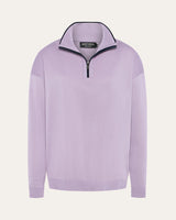 Double-Knit Cotton Quarter-Zip Pullover