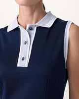 Interlock Performance Cotton Sleeveless Polo Dress