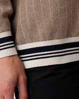 Jacquard Wool V-Neck Sweater