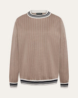 Jacquard Wool Crewneck Sweater