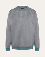 Jacquard Wool Crewneck Sweater