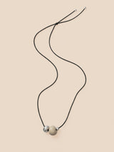 Ivory Nut Pendant Cord Necklace