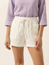 100% Linen Utility Side Pocket Short WYNNIE