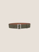 Cowhide Wide Retro Matte Belt