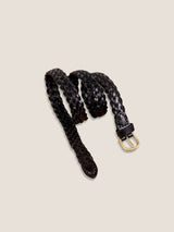 Premium Cowhide Retro Hand-Woven Belt With Alloy Buckle