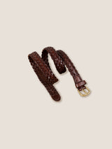 Premium Cowhide Retro Hand-Woven Belt With Alloy Buckle