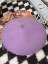 100% Wool Retro Hand-Knit Beret