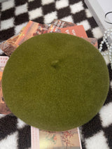 100% Wool Retro Hand-Knit Beret
