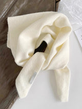 100% Merino Wool Knitted Triangle Scarf