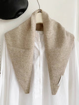 100% Merino Wool Knitted Triangle Scarf