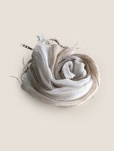 100% Linen Gradient Fringed Light Scarf