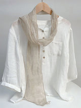 100% Linen Hand-Tie-Dyed Scarf