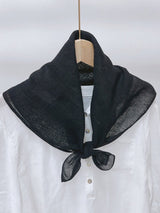 100% Linen Hand-Stitched Square Scarf