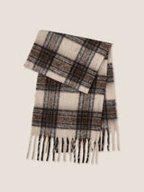 Plaid Fringed Scarf