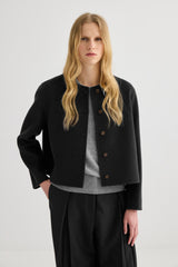 Cashmere Cardi Jacket - Black