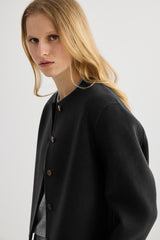 Cashmere Cardi Jacket - Black