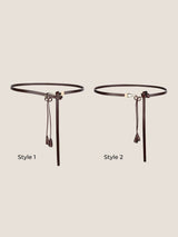 Recycled Leather Belt Versatile Styling For Dress And Blazer VIVETTE