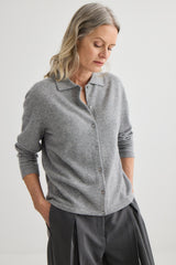 Cashmere Shirt - Grey Marle