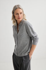 Cashmere Shirt - Grey Marle