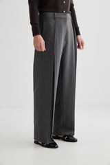 Invert Pleat Trouser - Pewter