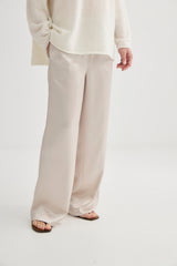 Satin Relaxed Pant - Champagne