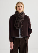 Cashmere Scarf 180 x 60 cm - Bitter Chocolate